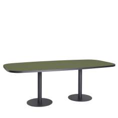 Konferenztisch grün Konferenztische Embru eQ Tisch Redondo
abgerundete Tischplatte