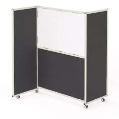 Trennwand fahrbar mobile Trennwände akustik Stellwand mit Whiteboard Lista Office LO Move