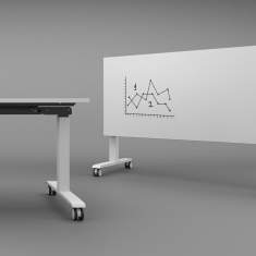 Rolltisch Besprechungstisch fahrbar Rolltische klappbar Klapptisch Whiteboard NowyStyl XIO 2.0 Konferenztisch
abklappbare Tischplatte