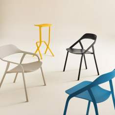 Barhocker gelb Barstuhl Coalesse LessThanFive Hocker
