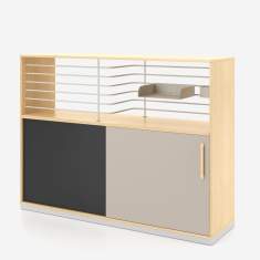 Sideboard Büro Schiebetürschrank Holz Nowy Styl Play&Work Aktenschrank