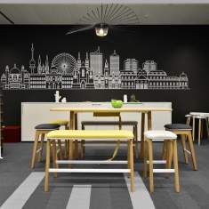 Bank Holz Hocker Nowy Styl Levitate Seating