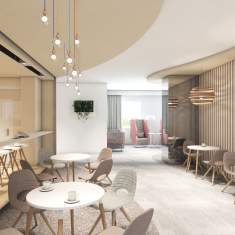 Kantinen Tisch Cafeteria Tisch Holz Oval Nowy Styl Tauko