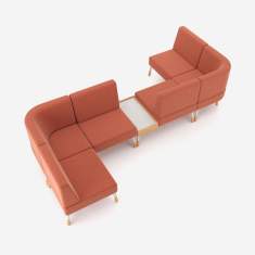 Lounge Sitzmöbel Modulare Sofas orange Sofa Loungemöbel Nowy Styl Tepee