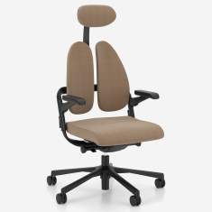 Bürostuhl mit Kopfstütze Bürodrehstuhl braun Drehstühle ergonomisch Nowy Styl xenium duo-back