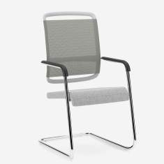 Besucherstuhl grau Freischwinger Konferenzstuhl Büro Konferenzstühle Nowy Styl xenium frame Mesh