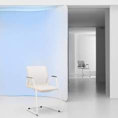 Besucherstuhl weiss Besucherstühle Netzgewebe Konferenzstuhl Freischwinger stapelbar Nowy Styl YouTEAM