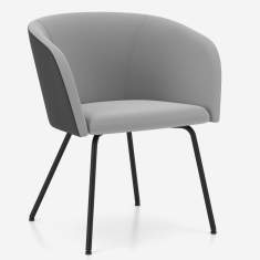 Loungesessel grau Sessel Lounge Besucherstuhl Nowy Styl Naudu