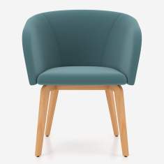 Loungesessel grün Sessel Lounge Holz Besucherstuhl Nowy Styl Naudu