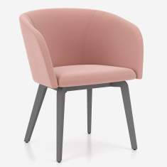 Loungesessel rosa Sessel Lounge Holz Besucherstuhl Nowy Styl Naudu