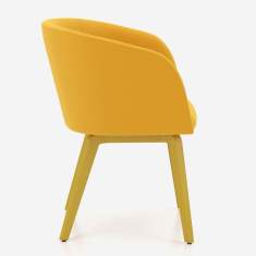 Loungesessel gelb Sessel Lounge Holz Besucherstuhl Nowy Styl Naudu