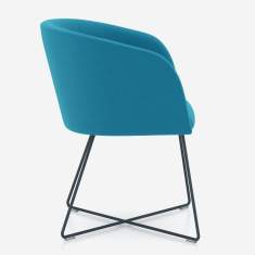 Loungesessel blau Sessel Lounge Besucherstuhl Nowy Styl Naudu