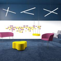 Loungesessel violett Sessel Lounge Besucherstuhl Nowy Styl Naudu