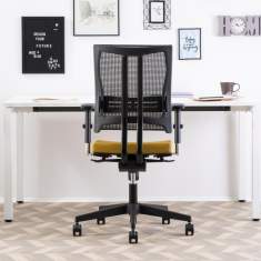Büro Drehstuhl gelb Drehstühle Netzgewebe Nowy Styl Net Motion Bürostuhl orange