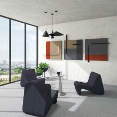 Loungemöbel Set Büroliege schwarz Lounge Liege Nowy Styl LinkUP