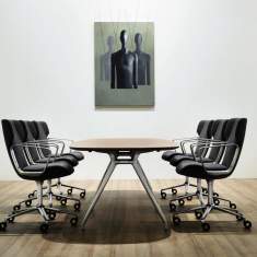 Bürostuhl schwarz Bürodrehstuhl Konferenzstuhl Wilkhahn, Intra Drehstuhl