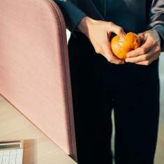 akustik Tischtrennwand rosa Trennwände Sichtschutz Büro Neudoerfler Noova Privacy Wall