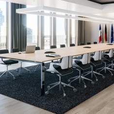 Gruppenarbeitsplatz Büro Team-Tisch Besprechungstisch Team-Tische Besprechungstische Konferenztisch Assmann Büromöbel Solos Bench Tische