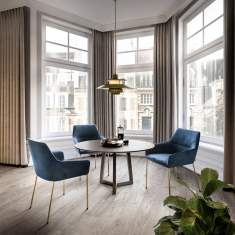 Stuhl blau Besucherstuhl Lounge Sessel Loungesessel profim, Chic