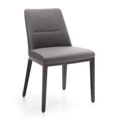 Stuhl grau Besucherstuhl Lounge Sessel Holzfüsse Loungesessel profim, Chic