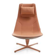 Lounge Sessel Büro Clubsessel Stoff braun Loungemöbel, profim, Chic Lounge
