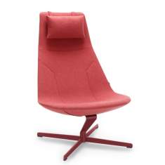 Lounge Sessel Büro Clubsessel Stoff rot Loungemöbel, profim, Chic Lounge