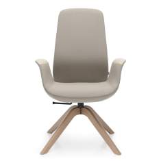 Bürostuhl grau moderne Bürostühle mit Holzbeine Konferenzstuhl Collaborative Stuhl für Konferenz Design Konferenzstühle Profim ElliePro Ausgezeichnet mit German Design Award