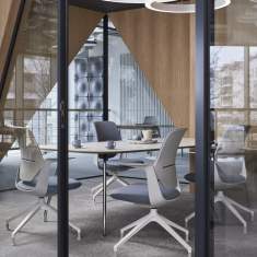 Konferenzstuhl blau Konferenzstühle Büro Profim Trillo Pro