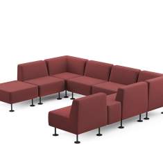 modulare Sitzmöbel Lounge modular Polstermöbel, profim, Wall In - Wartemöbel