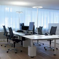 Designer Stehleuchten modern Büro Stehlampe LED, Belux, DISK Tischaufbauleuchte