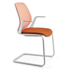 Besucherstühle orange Konferenzstuhl Büro Konferenzstühle Sedus se:kit Freischwinger