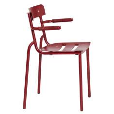 Gartenstuhl rot Gartenstühle Aluminium Stuhl stapelbar Embru Park Chair