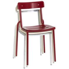 Gartenstuhl rot Gartenstühle Aluminium Stuhl stapelbar Embru Park Chair