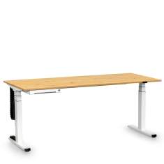 elektrisch höhenverstellbarer Bürotisch Holz Bürotische Arbeitstisch Büro Schreibtisch Zemp PURA Steh-Sitztisch
rechteckige Tischplatte