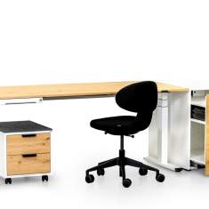 elektrisch höhenverstellbarer Bürotisch Holz Bürotische Arbeitstisch Büro Schreibtisch Zemp PURA Steh-Sitztisch
rechteckige Tischplatte