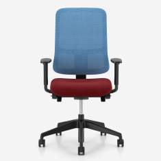 Büro Drehstuhl blau rot Drehstühle Netzgewebe Bürostuhl mit Armlehnen Nowy Styl Utila
