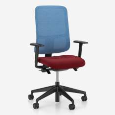 Büro Drehstuhl blau rot Drehstühle Netzgewebe Bürostuhl mit Armlehnen Nowy Styl Utila