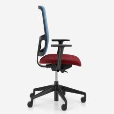 Büro Drehstuhl blau rot Drehstühle Netzgewebe Bürostuhl mit Armlehnen Nowy Styl Utila