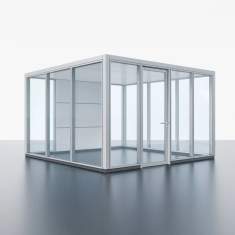 Raum-in-Raum abgeschirmte Raumelemente Glas PAN+ARMBRUSTER PANcube frame