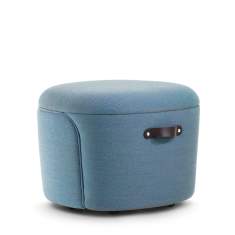 Polsterhocker blau Hocker Lounge Girsberger Cina Hocker