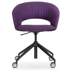 Drehstuhl höhenverstellbar mit Rollen Drehstühle violett Konferenzstuhl Konferenzstühle Girsberger Calina