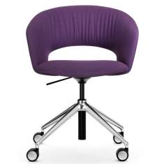 Drehstuhl höhenverstellbar mit Rollen Drehstühle violett Konferenzstuhl Konferenzstühle Girsberger Calina