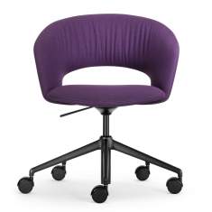 Drehstuhl höhenverstellbar mit Rollen Drehstühle violett Konferenzstuhl Konferenzstühle Girsberger Calina