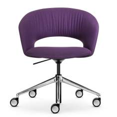 Drehstuhl höhenverstellbar mit Rollen Drehstühle violett Konferenzstuhl Konferenzstühle Girsberger Calina