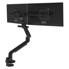 Monitorärme schwarz Monitorhalterung doppelt Tischklemme, Kabellochbefestigung, Monitor-Befestigung Dataflex Viewgo pro Monitorarm - Schreibtisch 643