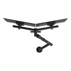 Monitorärme schwarz Monitorhalterung doppelt Tischklemme, Kabellochbefestigung, Monitor-Befestigung Dataflex Viewgo pro Monitorarm - Schreibtisch 643