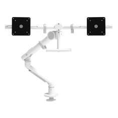Monitorärme weiss Monitorhalterung doppelt Tischklemme, Kabellochbefestigung, Monitor-Befestigung Dataflex Viewgo pro Monitorarm - Schreibtisch 640