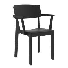 Besucherstuhl schwarz Besucherstühle Cafeteria Stuhl stapelbar Stapelstuhl Holz Stuhl NC Nordic Care Knut