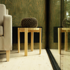 stapelbarer Hocker Holz Schreibtischhocker Beistelltisch NC Nordic Care Twist