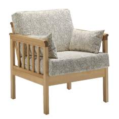 Loungesessel Holz Sessel Lounge grau NC Nordic Care Rib